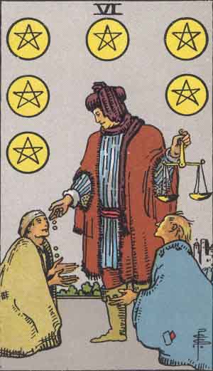 Six of Pentacles Tarot Card Meanings