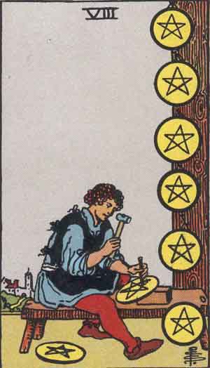 Eight of Pentacles Tarot Card Meanings